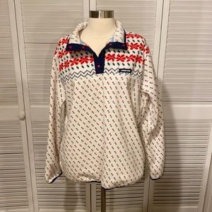 Lands End Snap Neck Fleece Pullover
